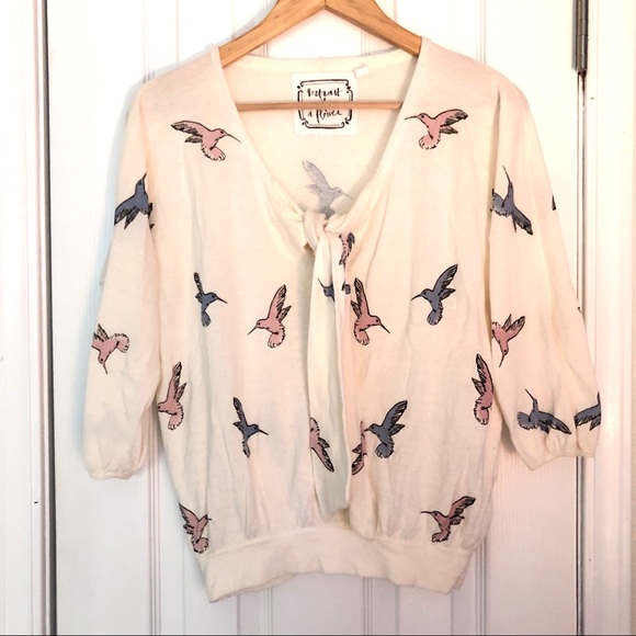 Pastel retro hummingbird sweater - Picture 3 of 6
